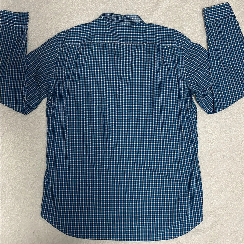 J.Crew Mens size large blue plaid button down long sleeve shirt